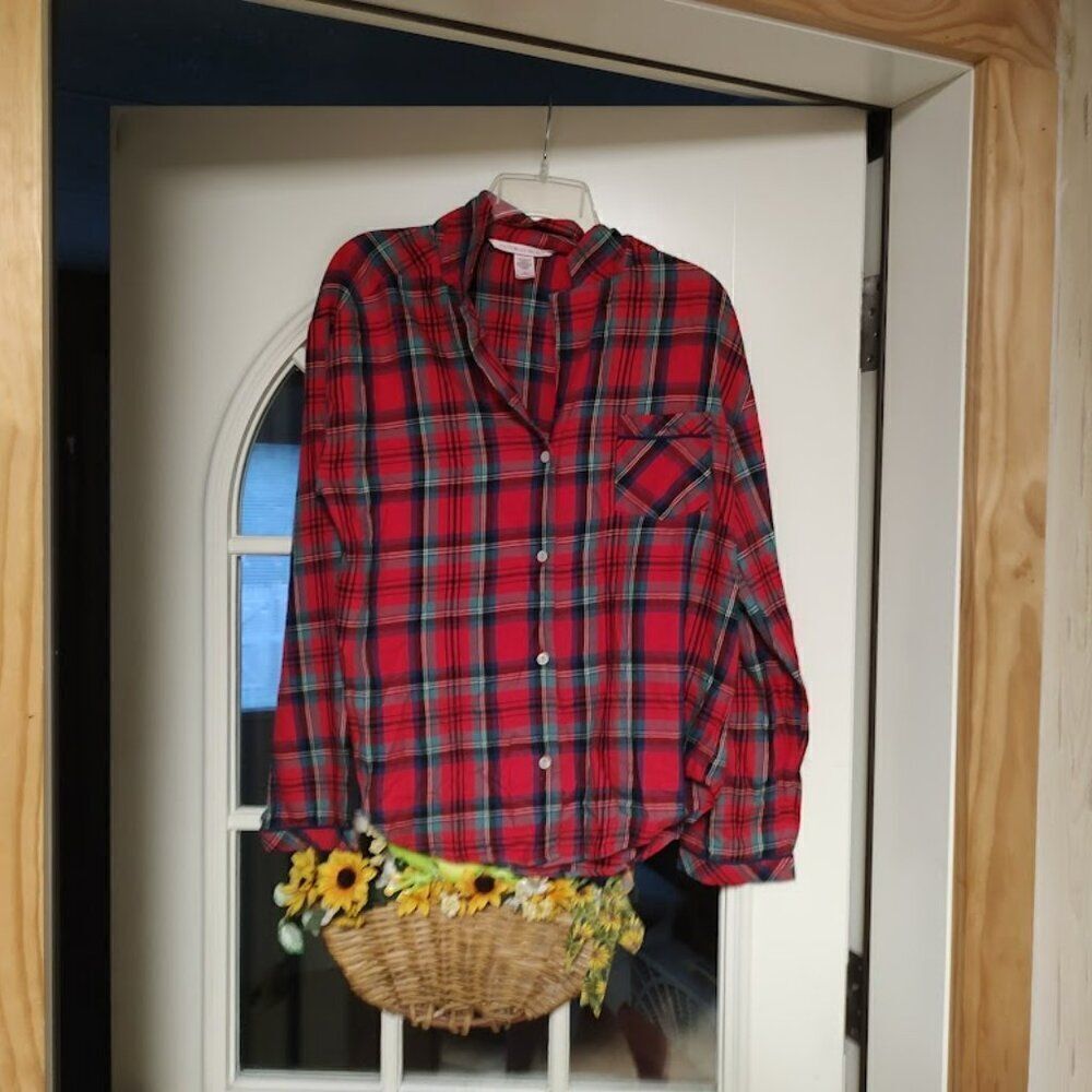 Victoria's Secret Red Plaid Pajama Set Size Women's M
